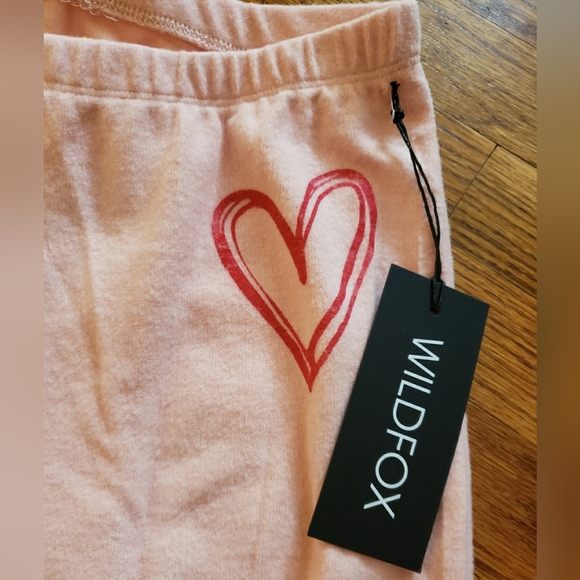 NWT Wildfox Stretchy Heart Knox Jogger Sweatpants - Picture 9 of 9